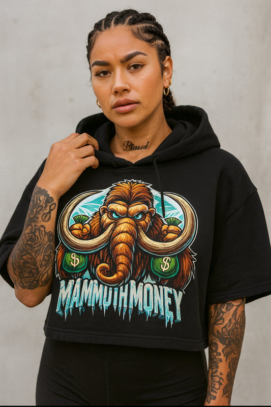 Mammoth Money boxy low cut hoodie